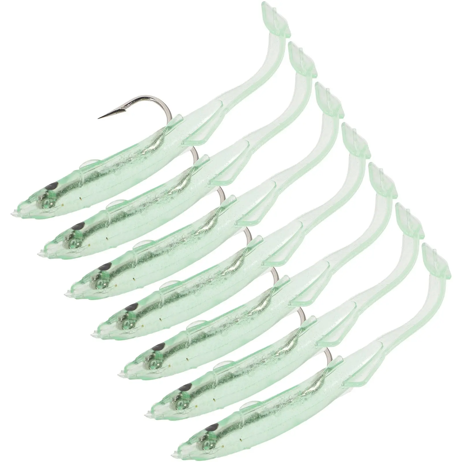 8 Pcs Luminous Silicon Baits 8cm Eel Shaped Reusable Sinking for Saltwater Freshwater Glow Artificial Fish
8 Pcs Luminous Silicon Baits 8cm Eel Shaped Reusable Sinking for Saltwater Freshwater Glow Artificial Fish