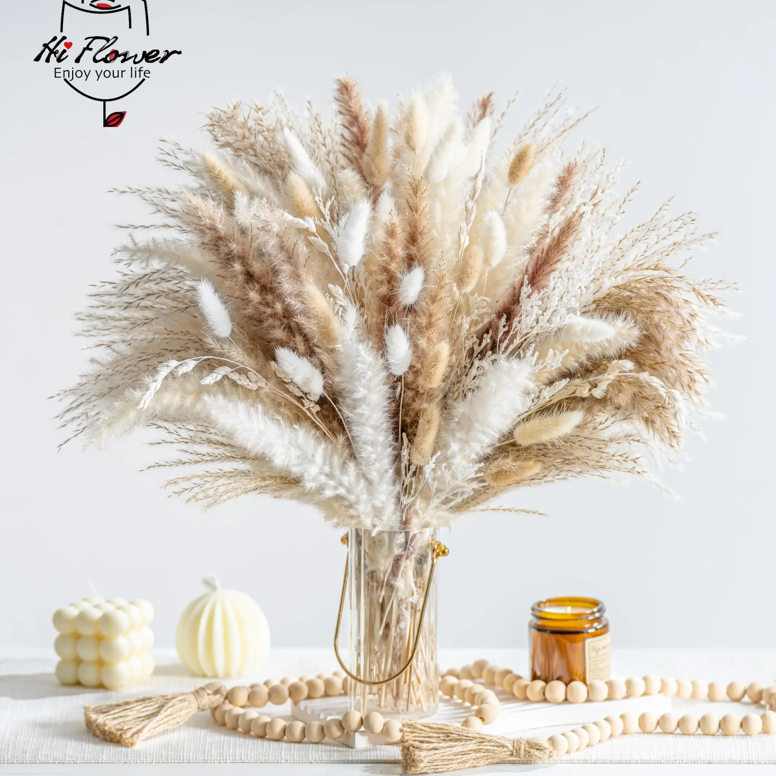 110PCS Dried Flowers Pampas Grass Bunny Tail Grass Bouquet Boho Nordic Home Decoration Lagurus Ovatus Pampa Wedding Floral Decor
110PCS Dried Flowers Pampas Grass Bunny Tail Grass Bouquet Boho Nordic Home Decoration Lagurus Ovatus Pampa Wedding Floral Decor