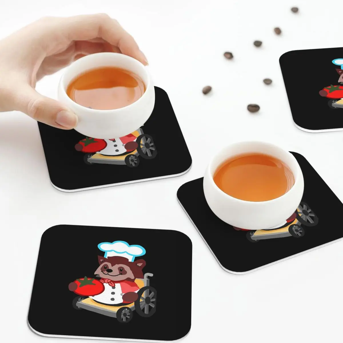 Cute Overcooked Wheelchair Raccoon Chef Gift Coasters Kitchen Placemats Insulation Cup Coffee Mats Tableware Pads Set of 4
Cute Overcooked Wheelchair Raccoon Chef Gift Coasters Kitchen Placemats Insulation Cup Coffee Mats Tableware Pads Set of 4