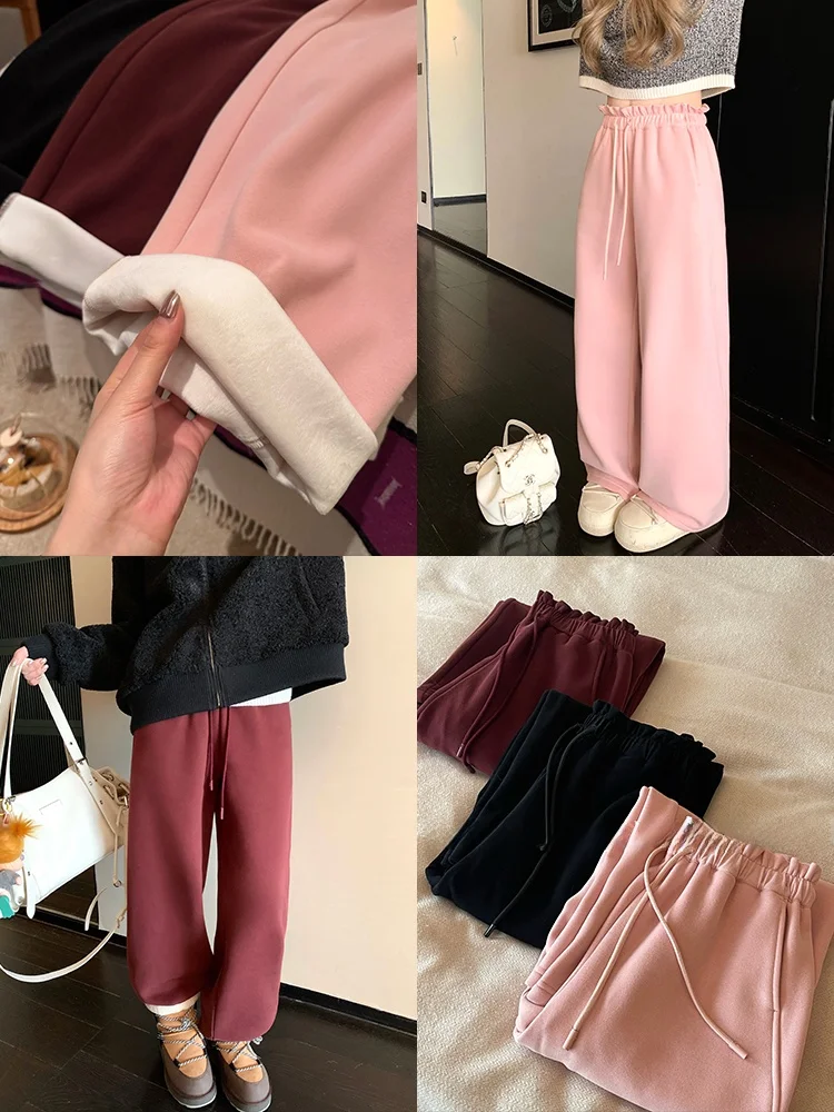 LUU Casual Knitted Fleece Wide Leg Pants Women's Autumn Winter Loose Elastic Waist Design Sense Trousers Comfortable Straight...
LUU Casual Knitted Fleece Wide Leg Pants Women's Autumn Winter Loose Elastic Waist Design Sense Trousers Comfortable Straight...