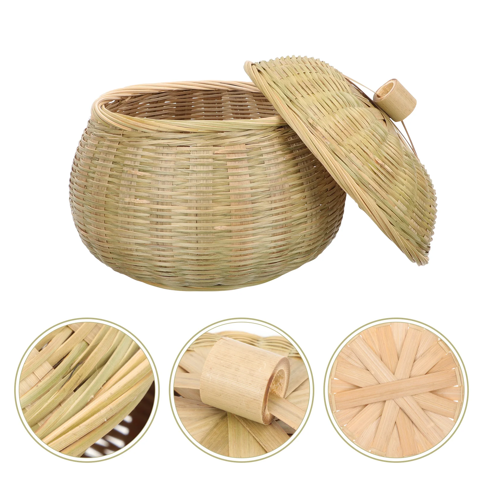 Egg Storage Basket Premium Bamboo Woven Container With Cover For Kitchen Food Organizer Multipurpose Household Storage
Egg Storage Basket Premium Bamboo Woven Container With Cover For Kitchen Food Organizer Multipurpose Household Storage