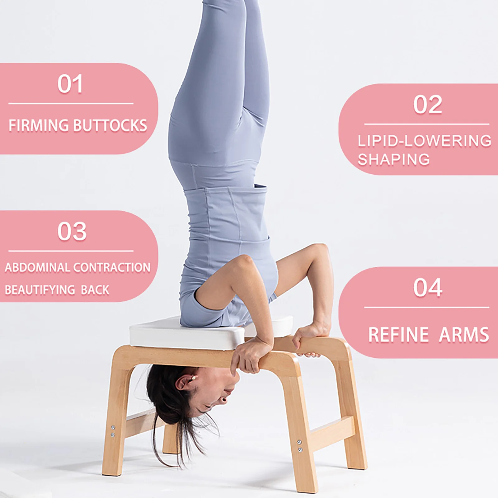 Beech Wood Headstand Yoga Chair Inverted Bench Exercise Training Home Use Improves Relaxation Strength Flexibility Building
Beech Wood Headstand Yoga Chair Inverted Bench Exercise Training Home Use Improves Relaxation Strength Flexibility Building