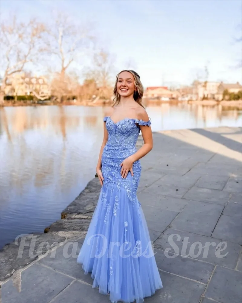 Flora Dress Customized Sky Blue 2025 Sweetheart Lace Applique Prom Dresses Mermaid Formal Gown Dubai Arabic Evening Gown
Flora Dress Customized Sky Blue 2025 Sweetheart Lace Applique Prom Dresses Mermaid Formal Gown Dubai Arabic Evening Gown
