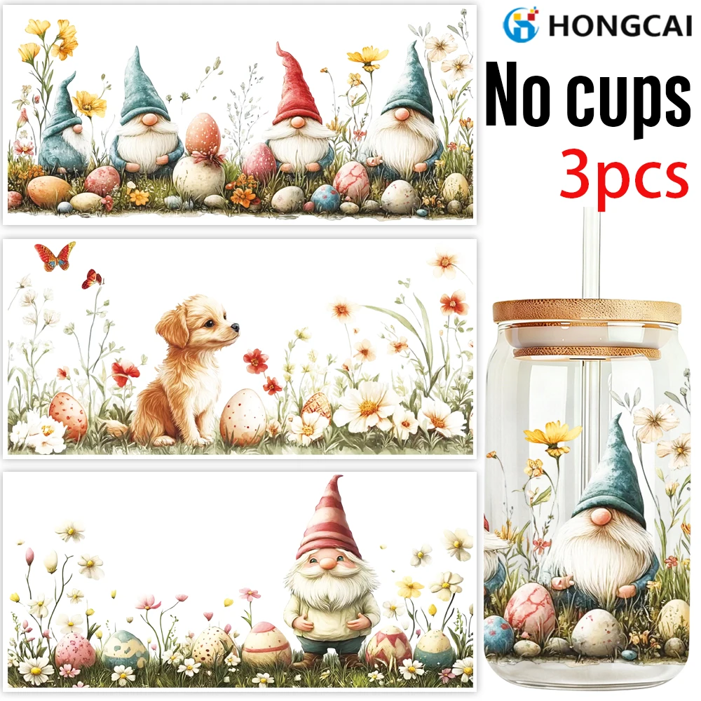 3 Easter Dwarf Cute Dog UV DTF Transfer Stickers Fits 16 oz Glass Mugs Watercolor Style - Fresh Soothing Waterproof
3 Easter Dwarf Cute Dog UV DTF Transfer Stickers Fits 16 oz Glass Mugs Watercolor Style - Fresh Soothing Waterproof
