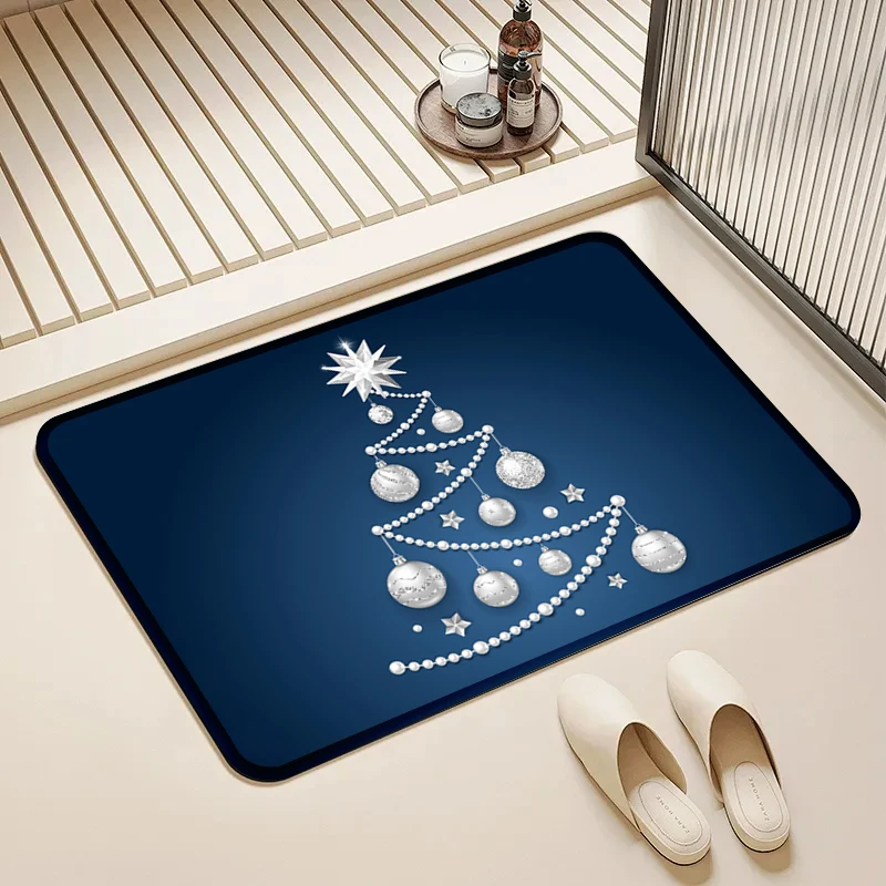 Blue Silver Beaded Tree Christmas Door Mat Non-Slip Washable Floor Rug for Home Holiday Decor
Blue Silver Beaded Tree Christmas Door Mat Non-Slip Washable Floor Rug for Home Holiday Decor