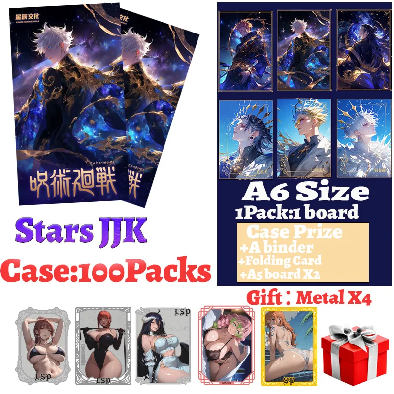 Новые звезды JJk Jujutsu Kaisen A6 доски Gojo Satoru Nanami коллекционные карты для хобби Doujin Booster Box детские игрушки подарки
Новые звезды JJk Jujutsu Kaisen A6 доски Gojo Satoru Nanami коллекционные карты для хобби Doujin Booster Box детские игрушки подарки