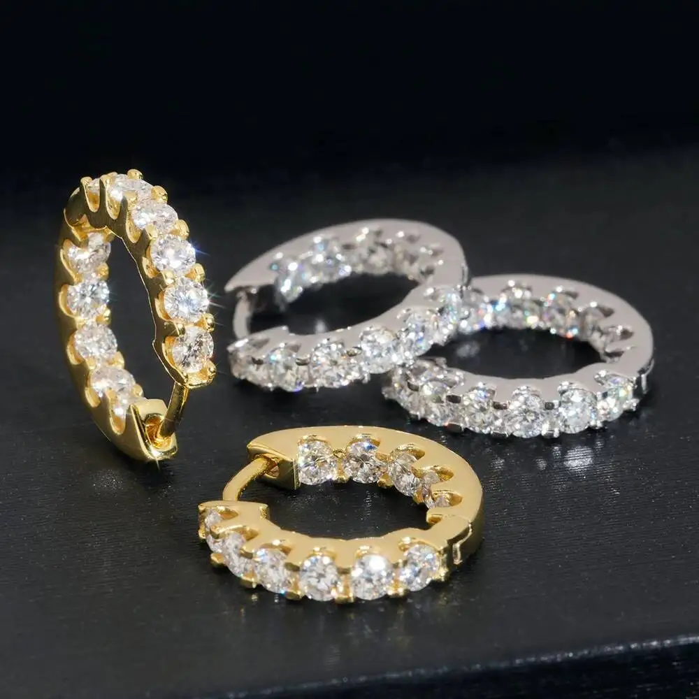 2.6ct D Color Moissanite Earring 925 Sterling Sliver Rose Gold Hoop Earring for Women Wedding Party Jewelry
2.6ct D Color Moissanite Earring 925 Sterling Sliver Rose Gold Hoop Earring for Women Wedding Party Jewelry