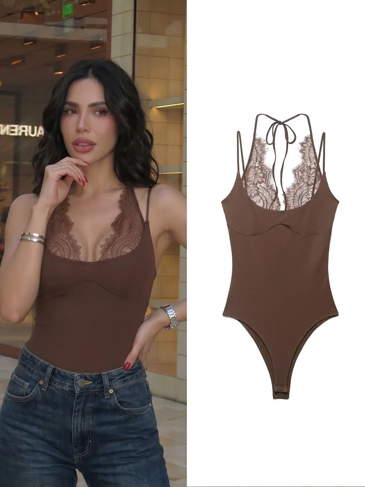HH Summer Women Sexy Lace Bodysuits V Neck Sleeveless Jumpsuits Spaghetti Strap Patchwork Lace Night Party Vacation Bodysuit
HH Summer Women Sexy Lace Bodysuits V Neck Sleeveless Jumpsuits Spaghetti Strap Patchwork Lace Night Party Vacation Bodysuit