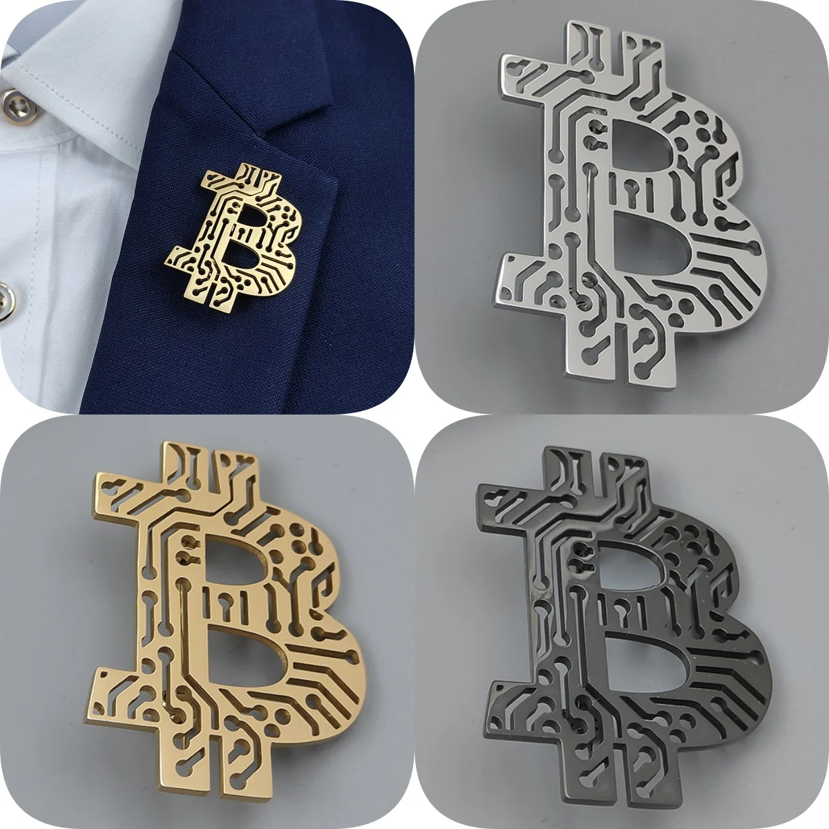 Creative Money Symbol Wealth Gold Plated Stainless Steel Brooch, Men's Suit Pin Black, High Quality Father and Husband Gift Set
Creative Money Symbol Wealth Gold Plated Stainless Steel Brooch, Men's Suit Pin Black, High Quality Father and Husband Gift Set