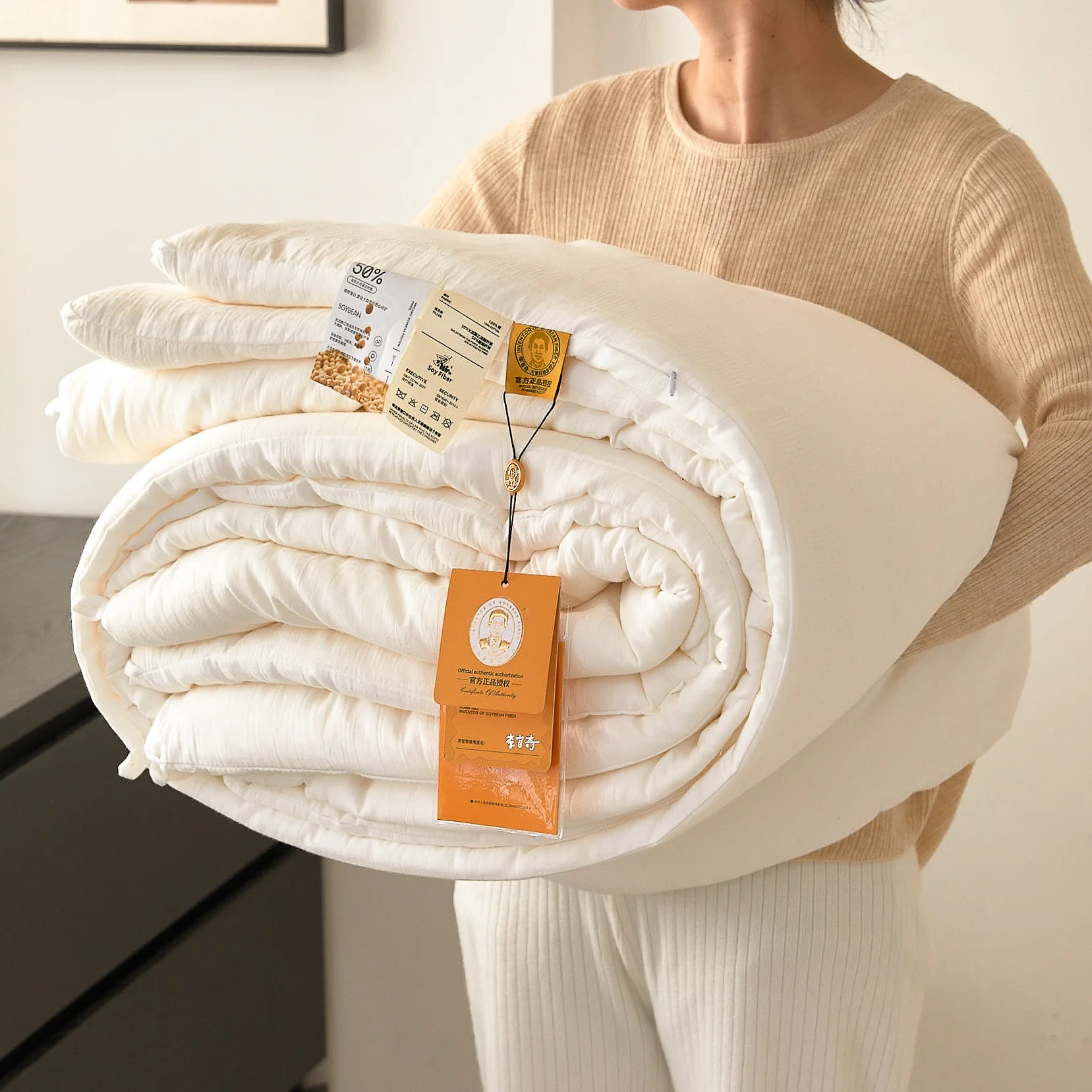 Class A maternal and infant grade cotton 50% Li Guanqi soybean fiber winter quilt pure cotton summer quilt spring and autumn
Class A maternal and infant grade cotton 50% Li Guanqi soybean fiber winter quilt pure cotton summer quilt spring and autumn