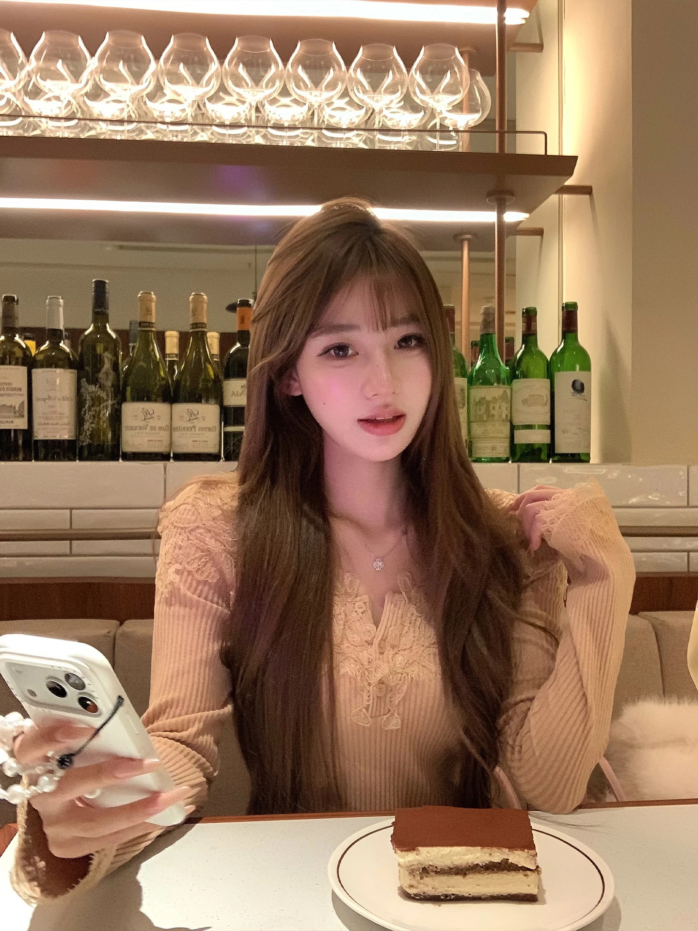 Lace Trim Sweater Women's Inner Wear Base Layer A-Line Knitted Top Pastel Lotus Pink Winter Pure Desire Design Sense Top
Lace Trim Sweater Women's Inner Wear Base Layer A-Line Knitted Top Pastel Lotus Pink Winter Pure Desire Design Sense Top