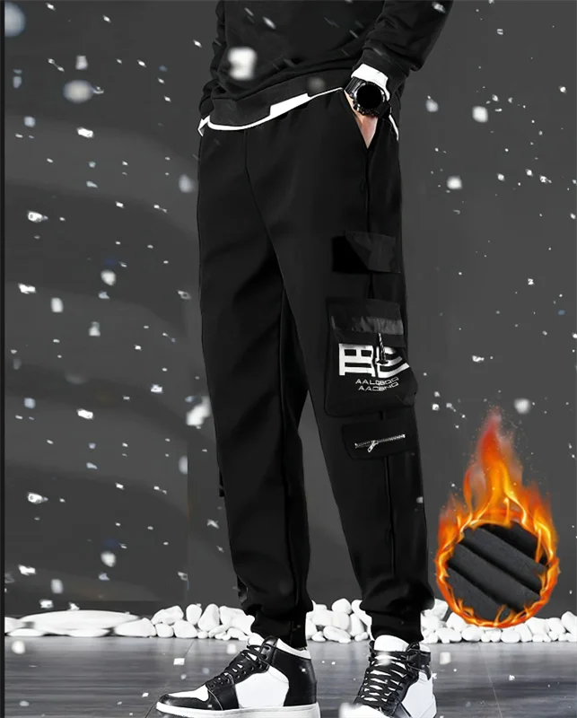 2024 new autumn and winter can wear cashmere thick pants men's solid color loose drawstring trend handsome casual cargo pants
2024 new autumn and winter can wear cashmere thick pants men's solid color loose drawstring trend handsome casual cargo pants