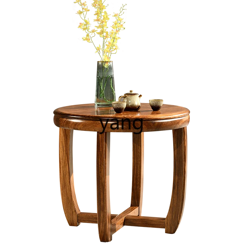 LTT Modern Chinese Style Black Walnut Round Table Solid Wood Small Side Table Living Room Simple Sofa Side Table
LTT Modern Chinese Style Black Walnut Round Table Solid Wood Small Side Table Living Room Simple Sofa Side Table