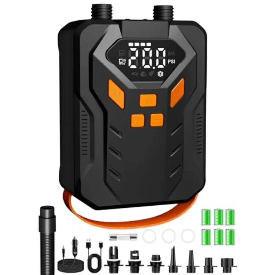 Electric Paddle Board Pump 20PSI Portable Rechargeable SUP Air Pump Dual Stage Inflation Deflation Auto-Off Air Compressor for
Electric Paddle Board Pump 20PSI Portable Rechargeable SUP Air Pump Dual Stage Inflation Deflation Auto-Off Air Compressor for
