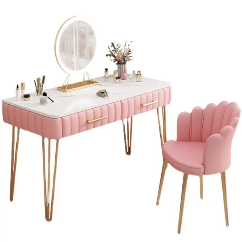 #@Nordic Style Marble Top Metal Legs Makeup Dressing Table BTDT062 with Storage Cabinet for Small Apartment Bedroom Use
#@Nordic Style Marble Top Metal Legs Makeup Dressing Table BTDT062 with Storage Cabinet for Small Apartment Bedroom Use