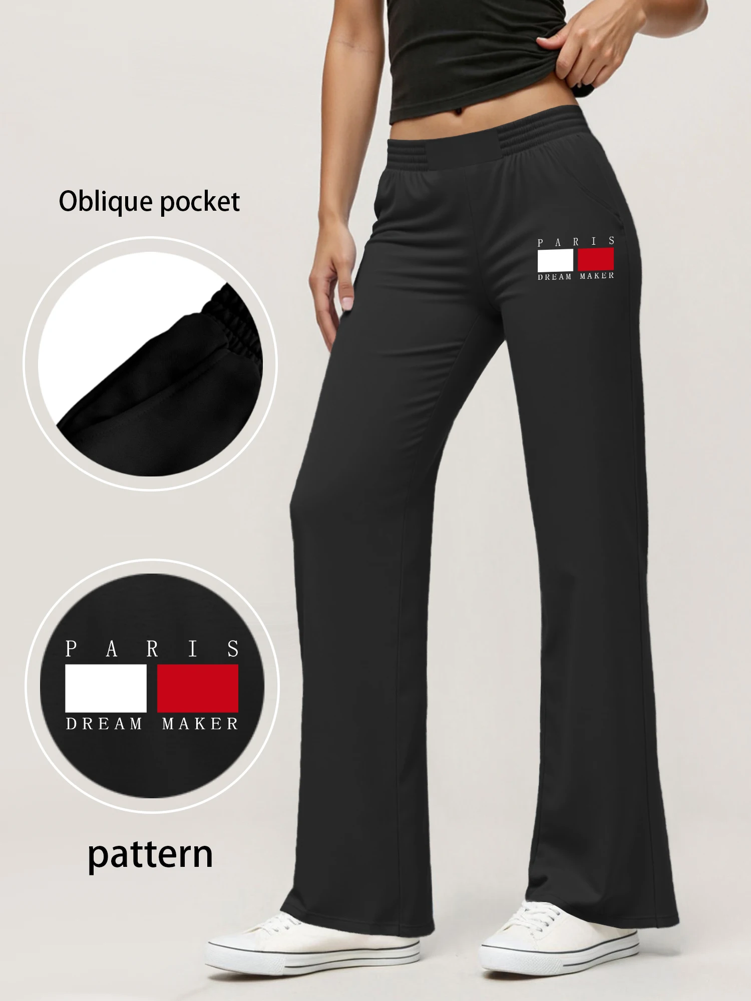 Women's "California 91 Los Angeles City" Print High Waist Flare Pants, Casual Elastic Waist Streetwear Sweatpants
Women's "California 91 Los Angeles City" Print High Waist Flare Pants, Casual Elastic Waist Streetwear Sweatpants