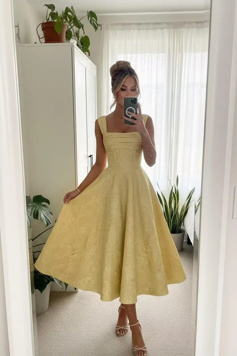 Cap Sleeve Jacquard Prom Dresses for Teens Floral Satin Tea Length Formal Evening Dress Elegant Dress Women for Wedding Party
Cap Sleeve Jacquard Prom Dresses for Teens Floral Satin Tea Length Formal Evening Dress Elegant Dress Women for Wedding Party