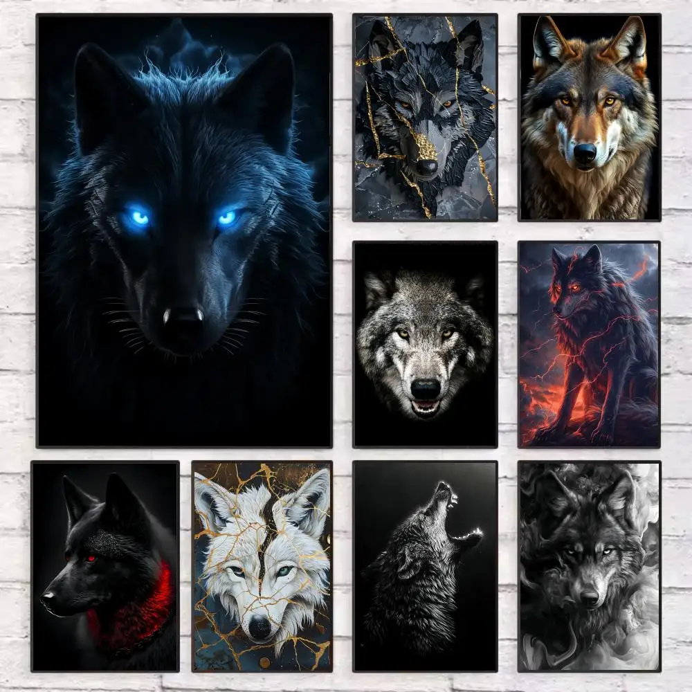 Wolf Head Picture Wild Animal Poster Wall Art Sticky for Living Room Bedroom Office Hallway Bar Home Decor Gift Idea
Wolf Head Picture Wild Animal Poster Wall Art Sticky for Living Room Bedroom Office Hallway Bar Home Decor Gift Idea