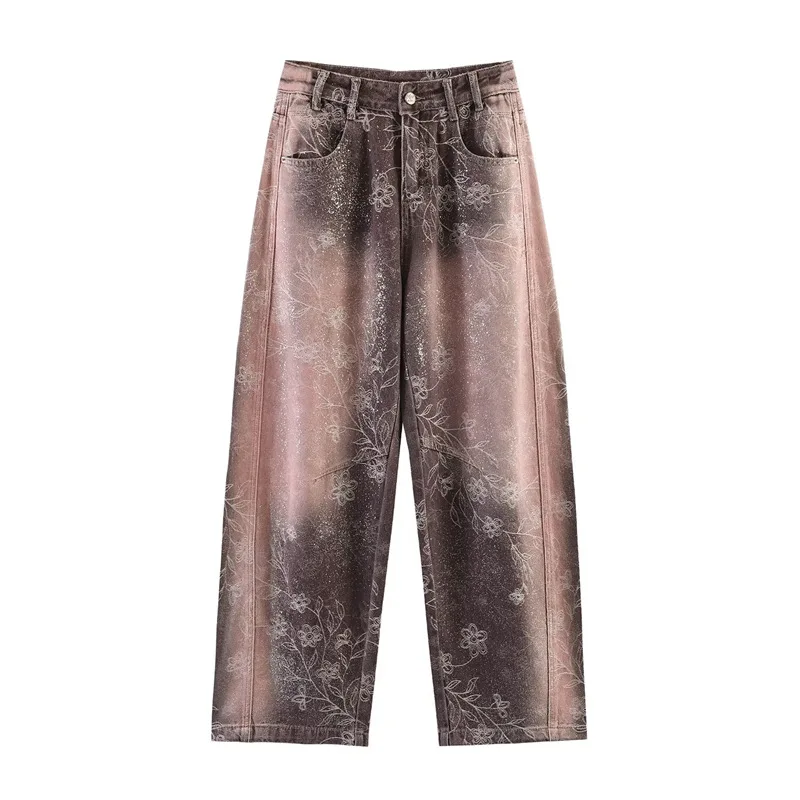 Withered 2026 New Vintage Style Simple And Non Elastic Jacquard Coffee Color Shiny Silver Curved Knife Pants Denim Pants Woman
Withered 2026 New Vintage Style Simple And Non Elastic Jacquard Coffee Color Shiny Silver Curved Knife Pants Denim Pants Woman