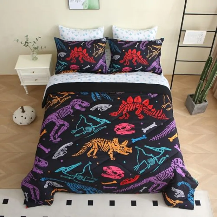 7 Pcs Boys Comforter Set Size 3D Skeleton Bedding Set for Toddler Teens Christmas Birthday Gift
7 Pcs Boys Comforter Set Size 3D Skeleton Bedding Set for Toddler Teens Christmas Birthday Gift