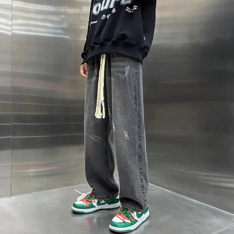 Мужские повседневные свободные прямые джинсы больших размеров, винтажные вязаные джинсовые брюки High Street Sle, сезонная одежда на весну и осень
Мужские повседневные свободные прямые джинсы больших размеров, винтажные вязаные джинсовые брюки High Street Sle, сезонная одежда на весну и осень