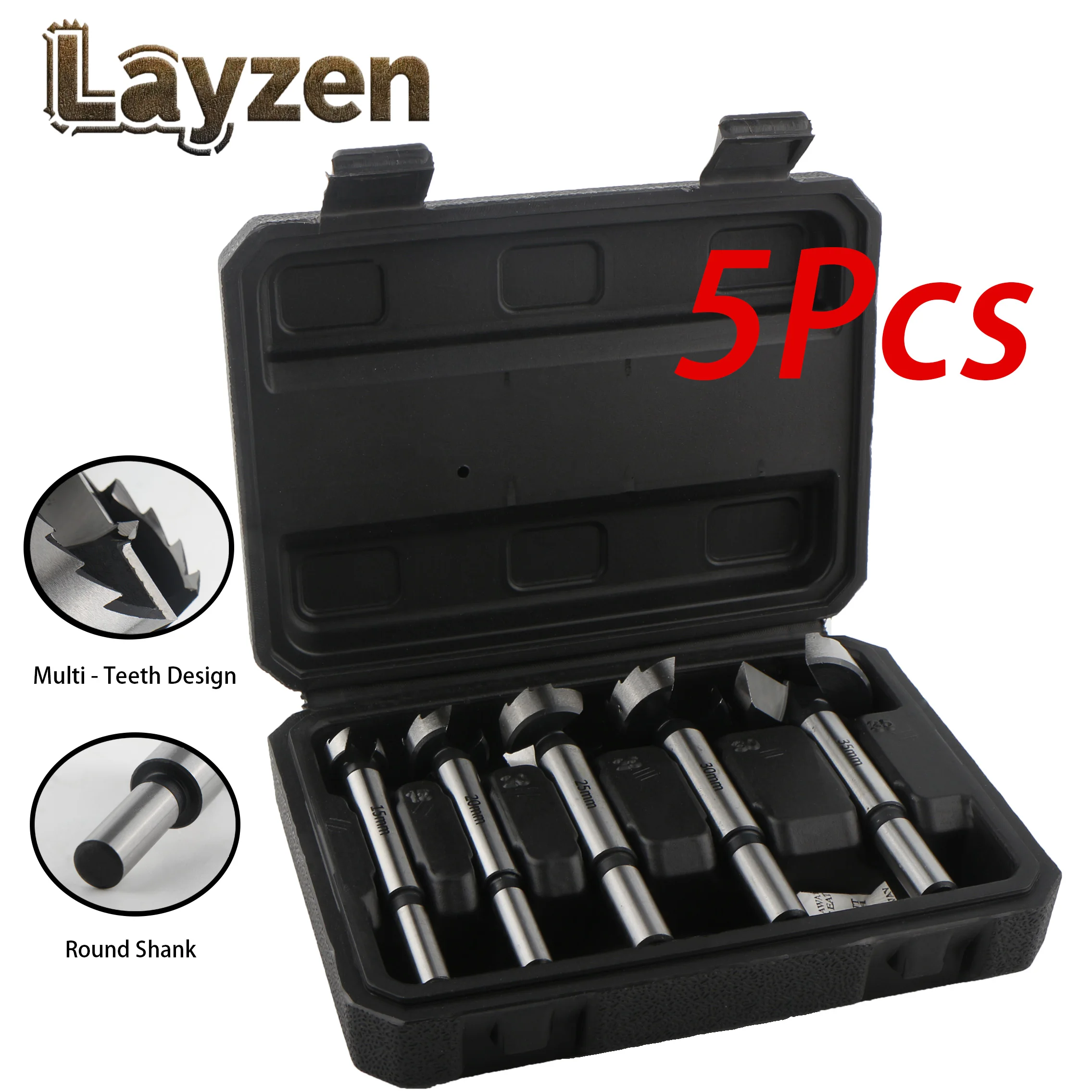 5Pcs/Set Round Shank Carbide & High Carbon Steel Multi tooth Forstner Drill Bits Woodworking Self Centering Hole Saw Cutter Tool
5Pcs/Set Round Shank Carbide & High Carbon Steel Multi tooth Forstner Drill Bits Woodworking Self Centering Hole Saw Cutter Tool