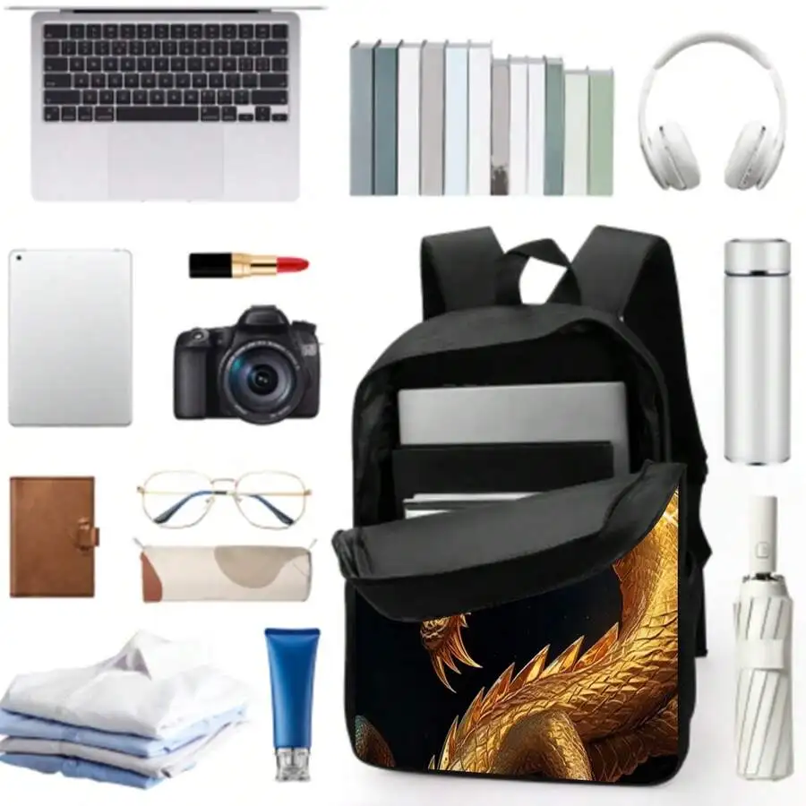 Golden Dragon Print Large Capacity 17 Inch Casual Backpack Laptop Bag With Water Bottle Holder
Golden Dragon Print Large Capacity 17 Inch Casual Backpack Laptop Bag With Water Bottle Holder