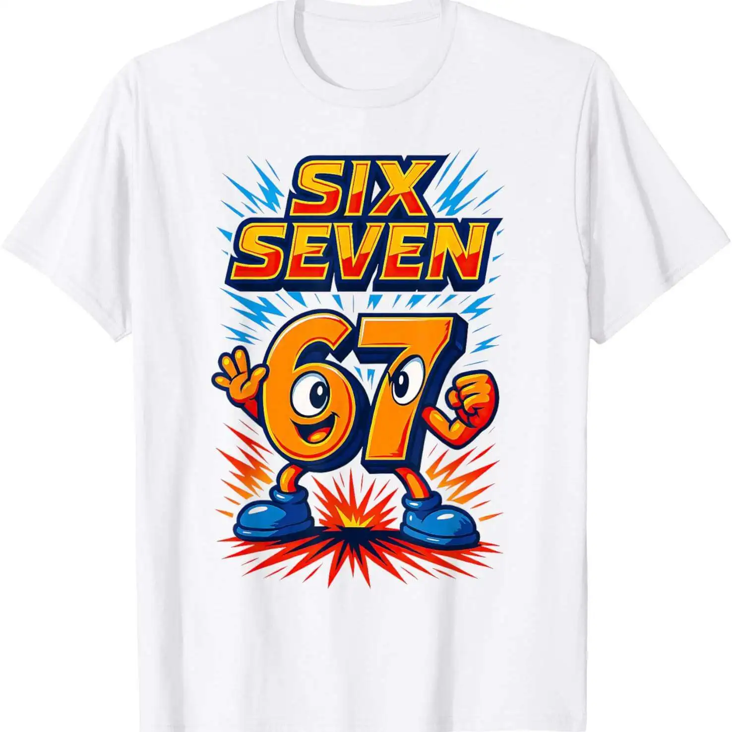 Six Seven 67 Printed Pure Cotton Short-sleeved T-shirt Popular Among Both Men and Kids a Loose and Casual Top for All Occasions
Six Seven 67 Printed Pure Cotton Short-sleeved T-shirt Popular Among Both Men and Kids a Loose and Casual Top for All Occasions