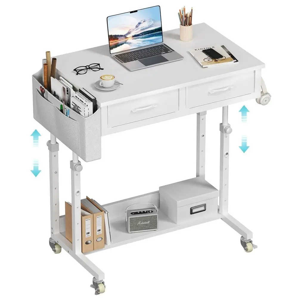 Small Rolling Desk with Drawers amp Storage Mobile Workstation on Wheels for Teacher amp Student, Adjustable Height Portable St
Small Rolling Desk with Drawers amp Storage Mobile Workstation on Wheels for Teacher amp Student, Adjustable Height Portable St