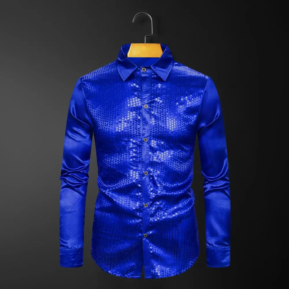 Men Sequin Shirt Colorful Stripe Sequin Lapel Men's Club Dance Shirt Slim Fit Long Sleeve Performance Top with for Stylish
Men Sequin Shirt Colorful Stripe Sequin Lapel Men's Club Dance Shirt Slim Fit Long Sleeve Performance Top with for Stylish