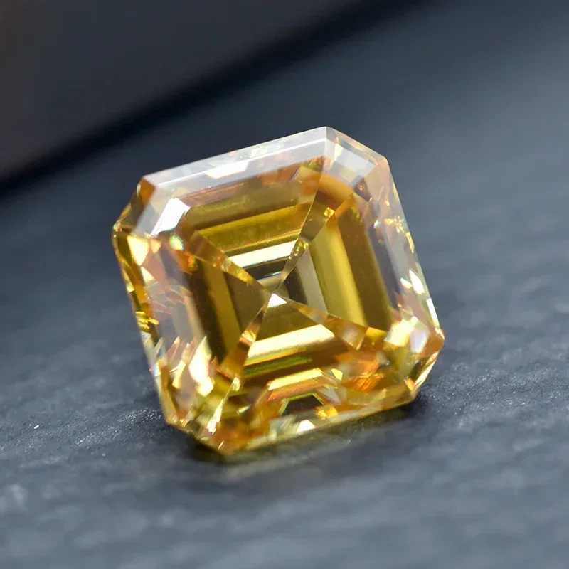 Moissanite Stone Champagne Color Asscher Cut Gemstone Lab Grown Diamond For DIY Charms Women Jewelry Making With GRA Certificate
Moissanite Stone Champagne Color Asscher Cut Gemstone Lab Grown Diamond For DIY Charms Women Jewelry Making With GRA Certificate