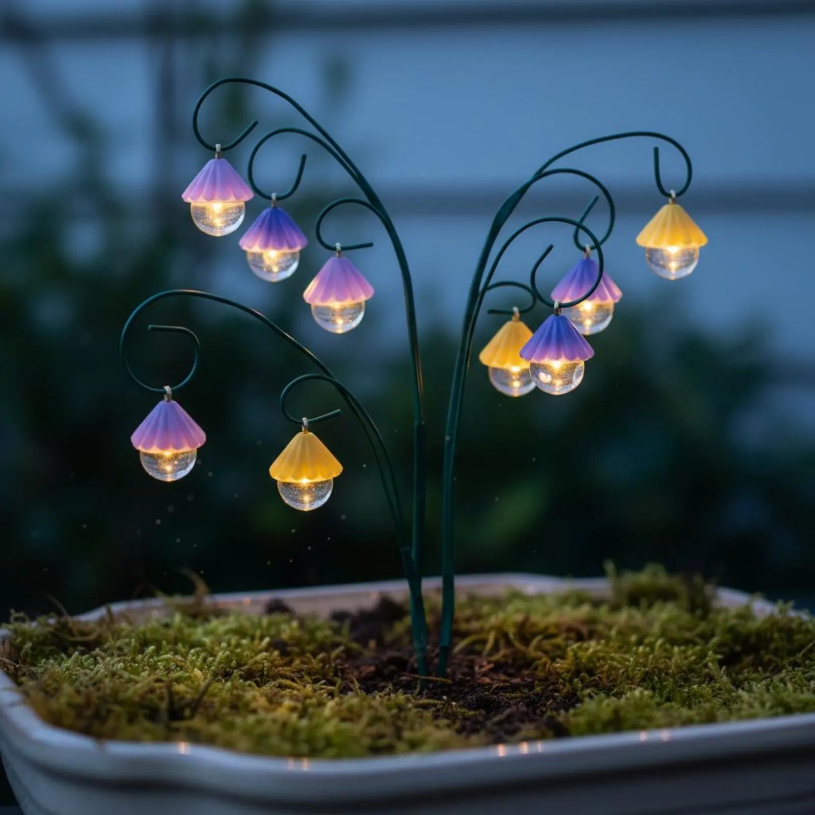 9 Pieces Lantern Flower Planter Pick Creative Design Fan Shaped Hanging Ornament Lichen Terrarium Decoration for Balcony
9 Pieces Lantern Flower Planter Pick Creative Design Fan Shaped Hanging Ornament Lichen Terrarium Decoration for Balcony