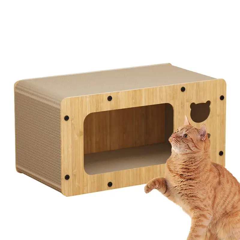 Cat House With Scratcher High-Strength Cat Scratcher Box Cardboard House Wear-Resistant Cardboard Cat Scratcher Box Indoor Cat
Cat House With Scratcher High-Strength Cat Scratcher Box Cardboard House Wear-Resistant Cardboard Cat Scratcher Box Indoor Cat