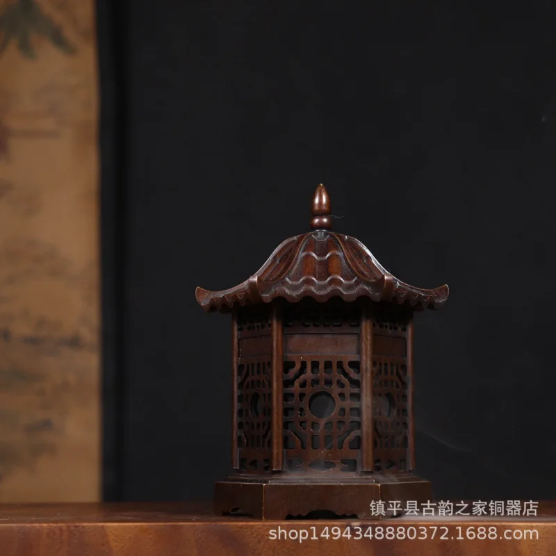 Brass Blue Pagoda Pavilion Hollow Ancient Architecture Burner Home Living Room Office Copper Incense Burn
Brass Blue Pagoda Pavilion Hollow Ancient Architecture Burner Home Living Room Office Copper Incense Burn