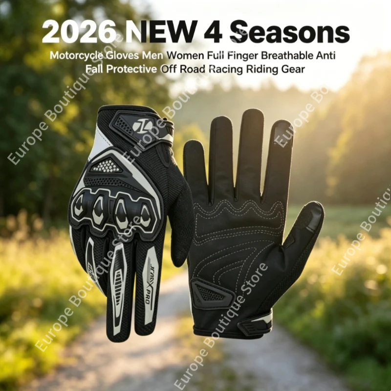 2026 New 4 Seasons Motorcycle Gloves Full Finger Breathable Anti Fall Protective Gear for Off Road Racing Riding Men Women
2026 New 4 Seasons Motorcycle Gloves Full Finger Breathable Anti Fall Protective Gear for Off Road Racing Riding Men Women