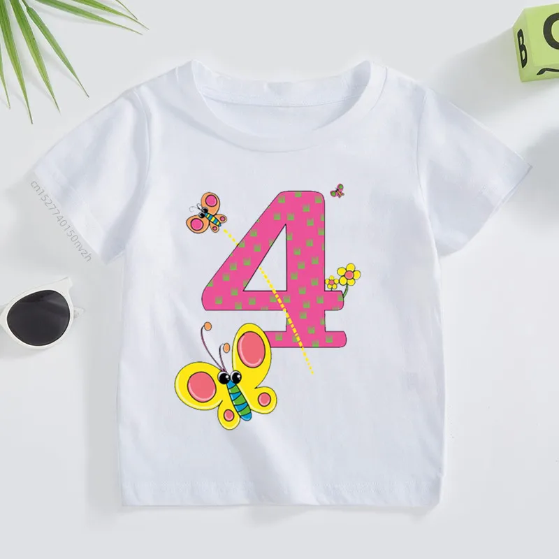 Birthday Shirt 2-9 Years Girl Butterfly Flowers T-Shirt Girls Birthday Clothing Summer Kids Clothes Tshirt Kawaii Girls T-Shirts
Birthday Shirt 2-9 Years Girl Butterfly Flowers T-Shirt Girls Birthday Clothing Summer Kids Clothes Tshirt Kawaii Girls T-Shirts