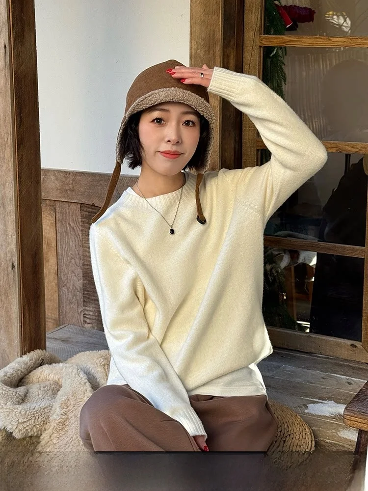 White Woolen Sweater Women's round Ne Long Sve Slim Fit Base irt Inner Wear Casual Sle Spring New Arrival
White Woolen Sweater Women's round Ne Long Sve Slim Fit Base irt Inner Wear Casual Sle Spring New Arrival