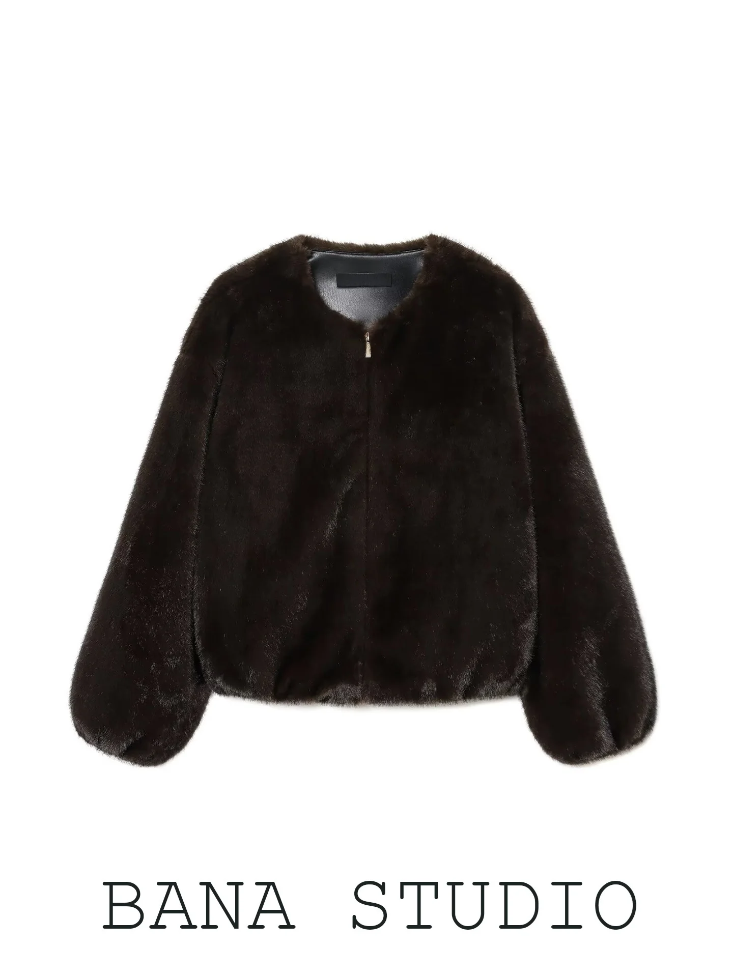 BANA Brown round Neck Short Fake Mink Fur Jacket Women's Size Integrated Leather And Fur Outerwear Youth Winter Coat
BANA Brown round Neck Short Fake Mink Fur Jacket Women's Size Integrated Leather And Fur Outerwear Youth Winter Coat