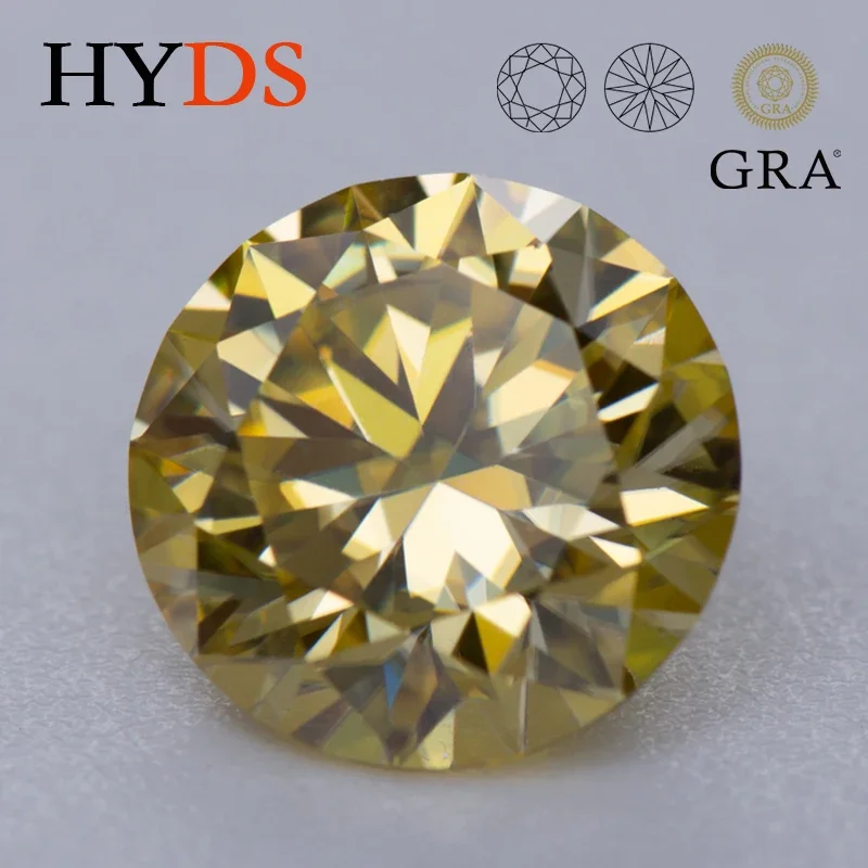 Moissanite Stone Lemon Yellow Color Round Cut Lab Grown Diamond Gemstone Charms Beads for Jewelry Making with GRA Certificate
Moissanite Stone Lemon Yellow Color Round Cut Lab Grown Diamond Gemstone Charms Beads for Jewelry Making with GRA Certificate