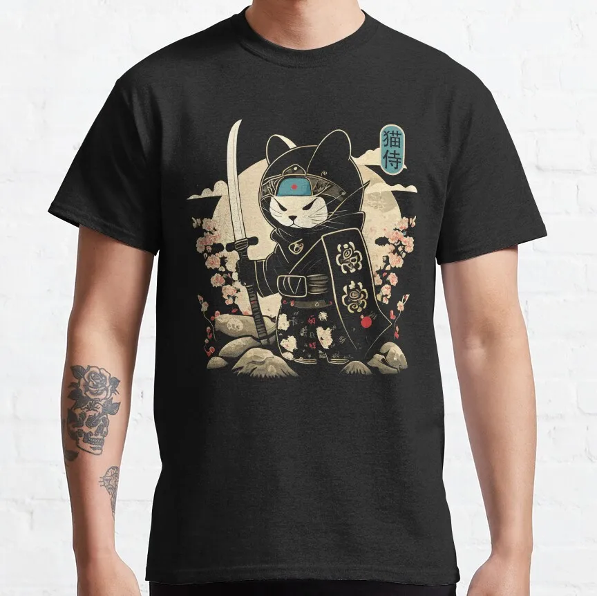 Japanese Samurai Cat Tattoo Kawaii Ninja Cat kitty cat samurai Warrior Cat 100% cotton printed t shirt plus size clothing
Japanese Samurai Cat Tattoo Kawaii Ninja Cat kitty cat samurai Warrior Cat 100% cotton printed t shirt plus size clothing