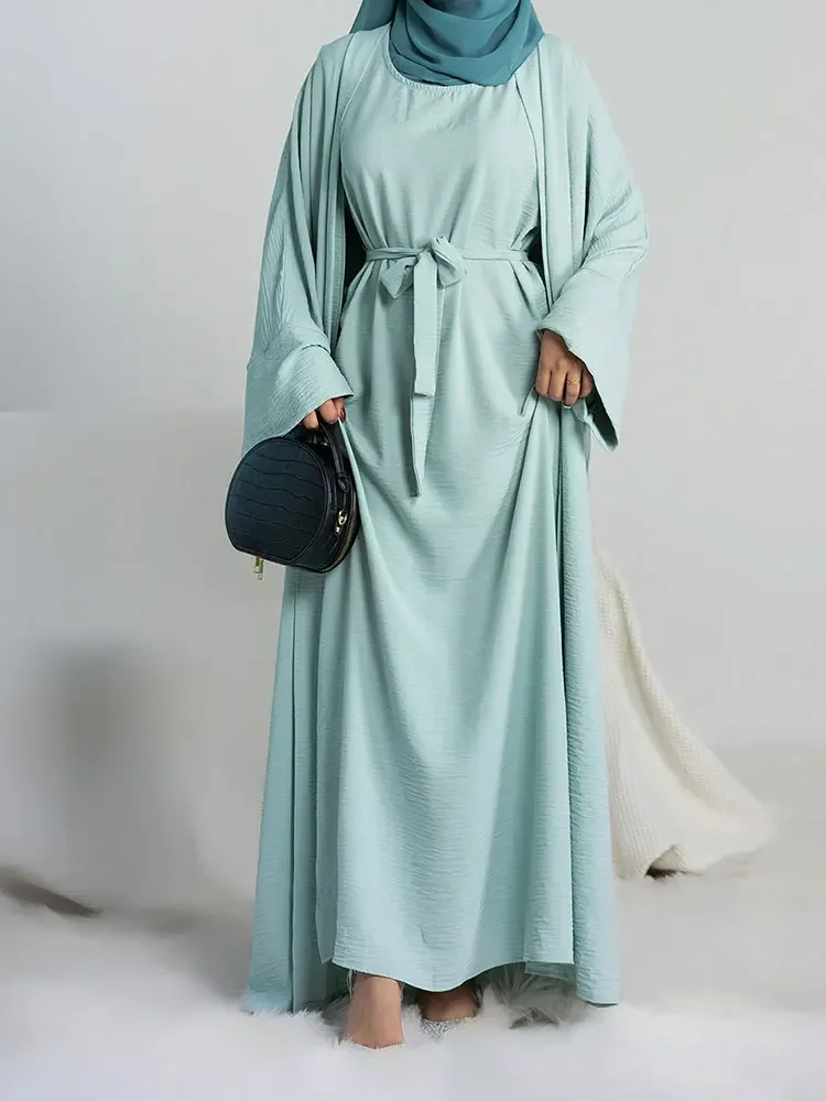 2 Piece Abaya Kimono For Women Matching Open Abayas With Long Dress Muslim Set Dubai Turkish Hijab Robe Islamic Clothing Ramadan
2 Piece Abaya Kimono For Women Matching Open Abayas With Long Dress Muslim Set Dubai Turkish Hijab Robe Islamic Clothing Ramadan