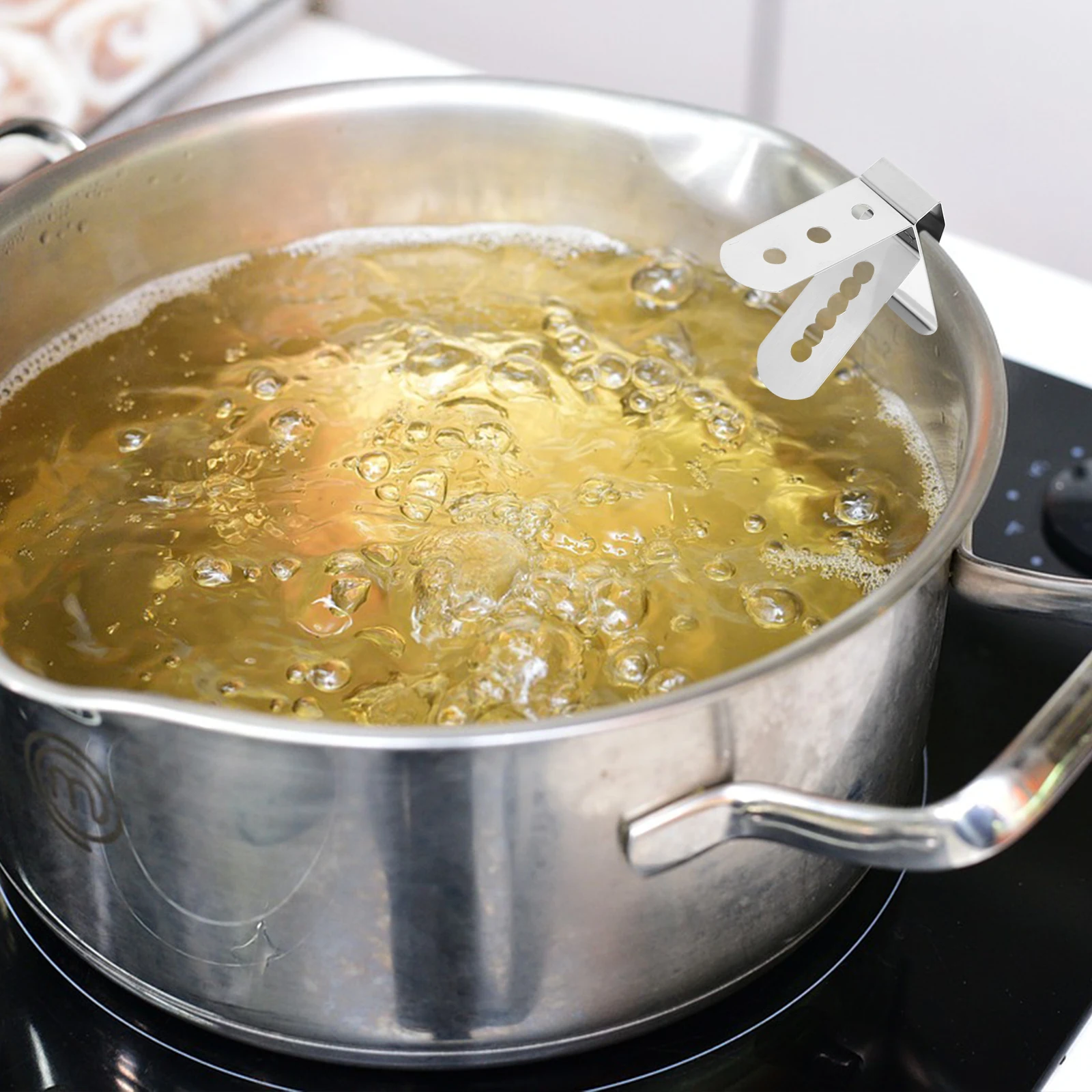 1pc Stainless Steel Thermometer Clamp For Milk Tea Coffee Making Kitchen Supplies Probe Holder Rust-Resistant Cooking Baking
1pc Stainless Steel Thermometer Clamp For Milk Tea Coffee Making Kitchen Supplies Probe Holder Rust-Resistant Cooking Baking