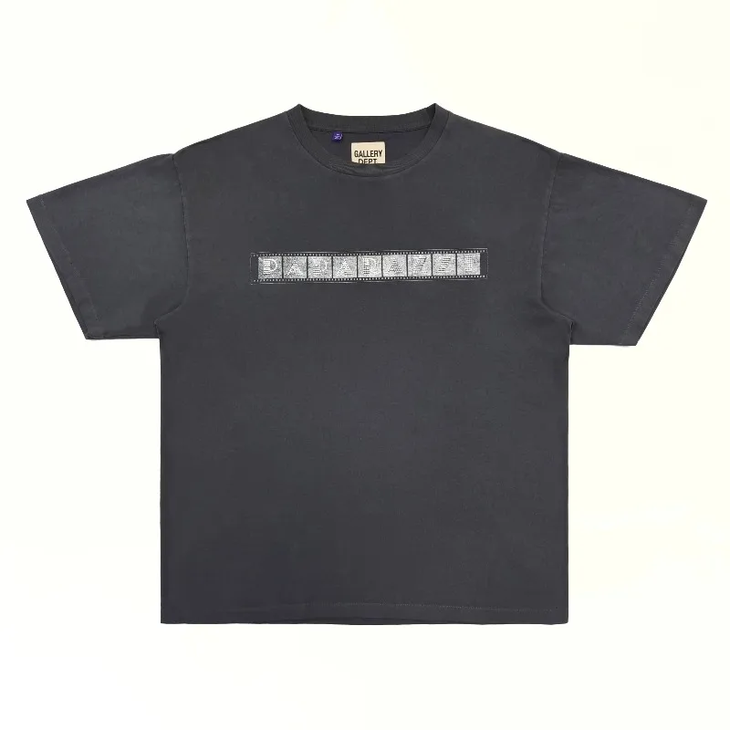 Gallery Dept Film Tape Drill Piece Alphabet Printing Short Sleeve Washing Water Old T-Shirt
Gallery Dept Film Tape Drill Piece Alphabet Printing Short Sleeve Washing Water Old T-Shirt