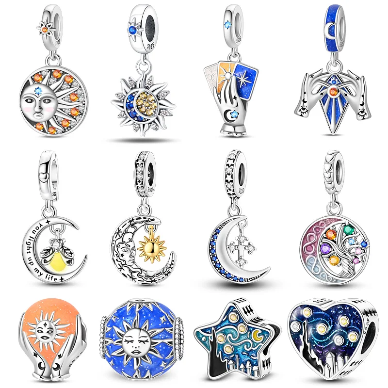 New 925 Sterling Silver Sun Stars And Moon Charms Beads For Women Fit Original Bracelet DIY Birthday Party Jewelry Gifts
New 925 Sterling Silver Sun Stars And Moon Charms Beads For Women Fit Original Bracelet DIY Birthday Party Jewelry Gifts