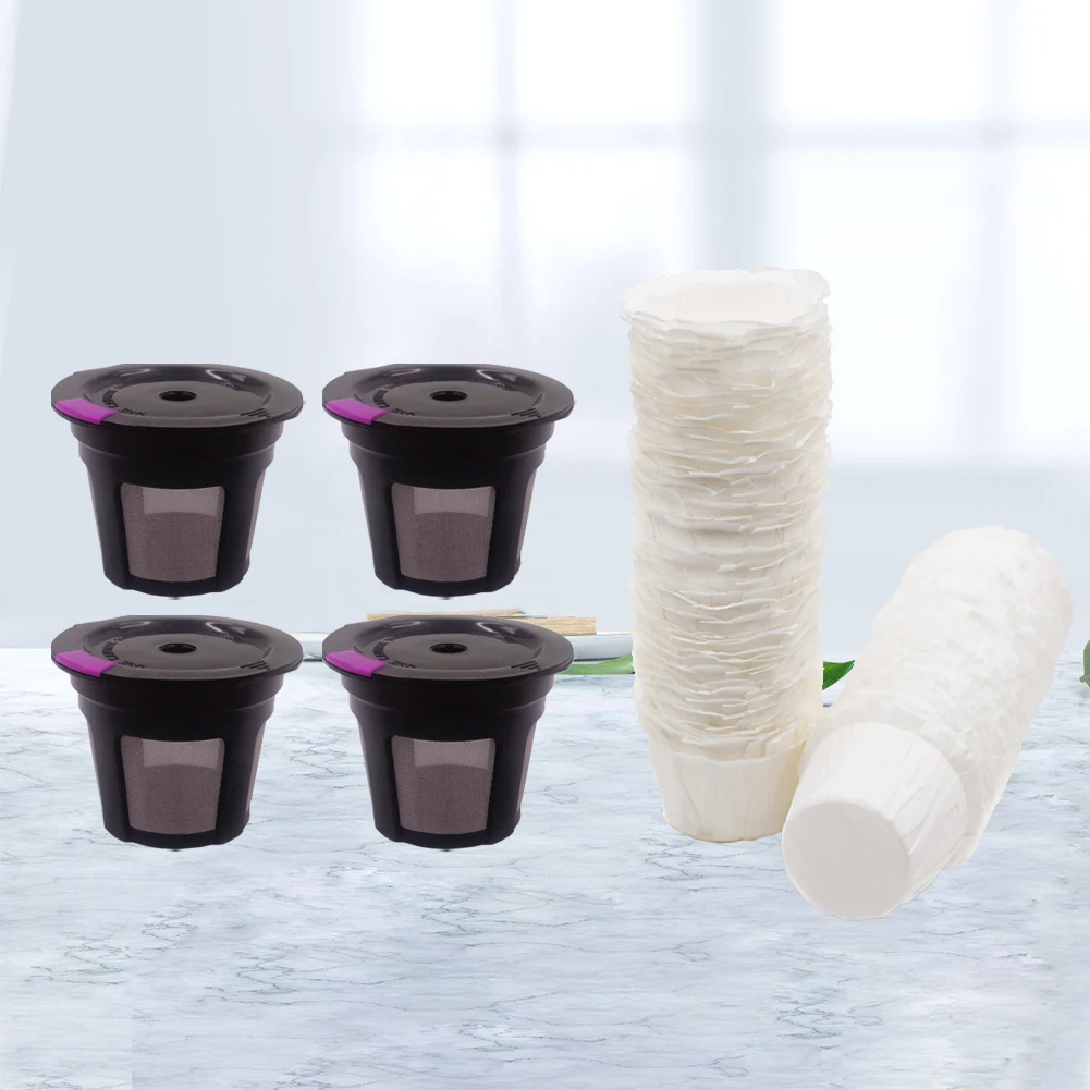4pcs Reusable K-Cup Replacement with 100pcs Paper Filters Coffee Filters Refillable K-Cup Pod for Keurig 1.0/2.0 Coffee Maker
4pcs Reusable K-Cup Replacement with 100pcs Paper Filters Coffee Filters Refillable K-Cup Pod for Keurig 1.0/2.0 Coffee Maker