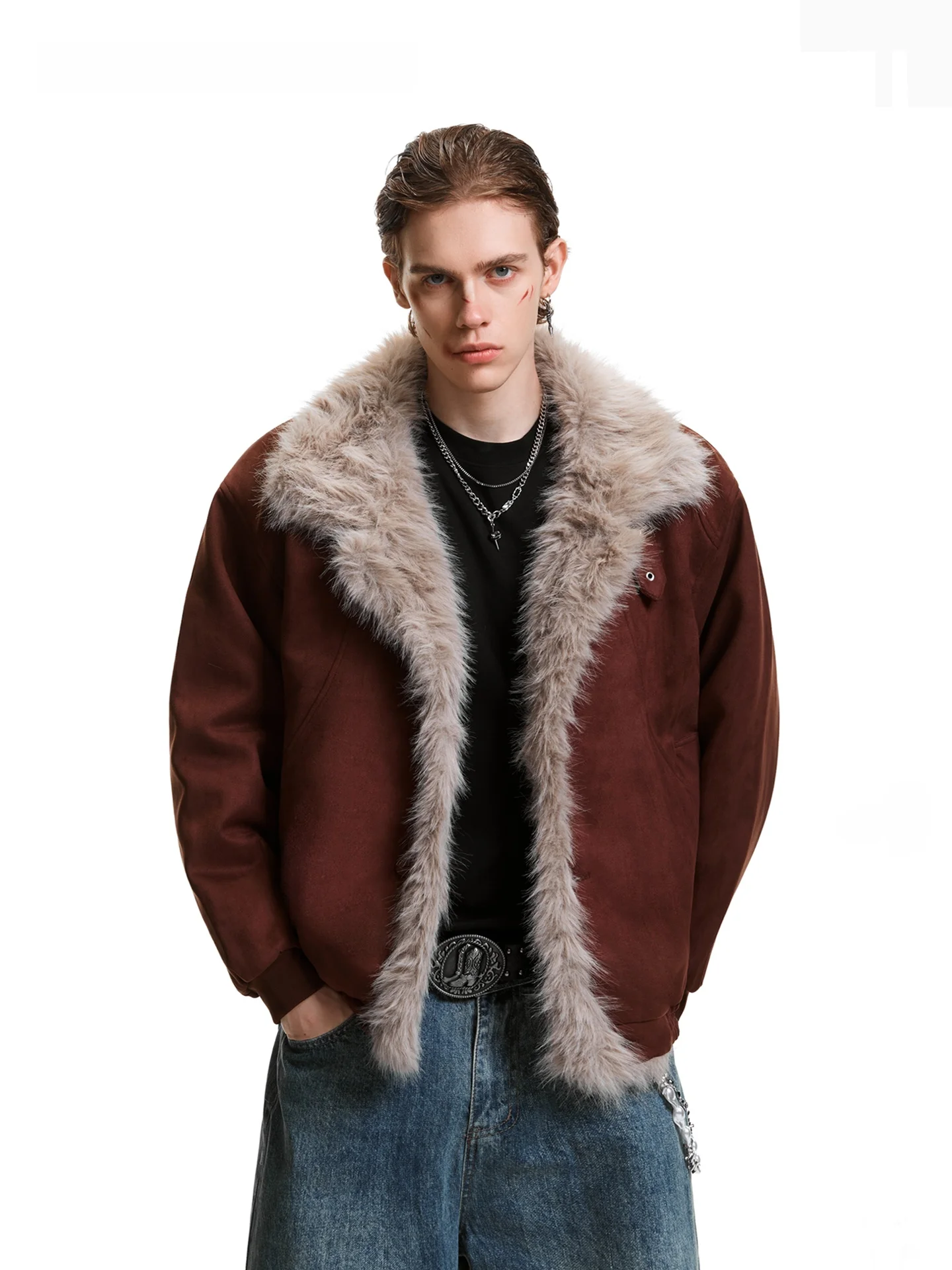 Куртка SDMADE в американском ретро-стиле из замши, унисекс, свободного кроя, с меховым воротником, хлопковая, теплая, утолщенная, с длинными рукавами
Куртка SDMADE в американском ретро-стиле из замши, унисекс, свободного кроя, с меховым воротником, хлопковая, теплая, утолщенная, с длинными рукавами