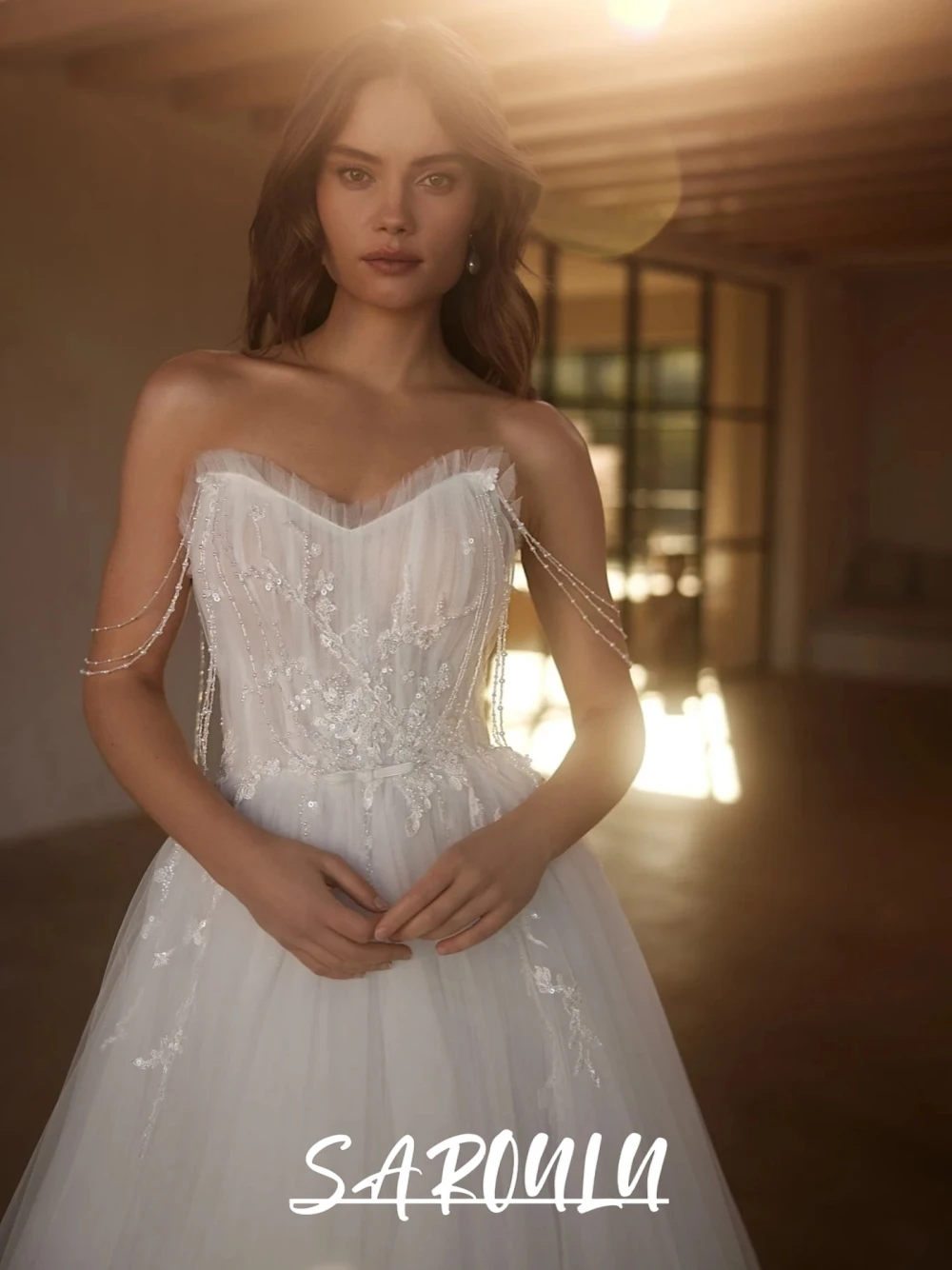 2026 Sheer Graceful Strapless Wedding Dress For Women Charming A line Corset Women Wear Customized Beads Tassel Appliques Gown
2026 Sheer Graceful Strapless Wedding Dress For Women Charming A line Corset Women Wear Customized Beads Tassel Appliques Gown