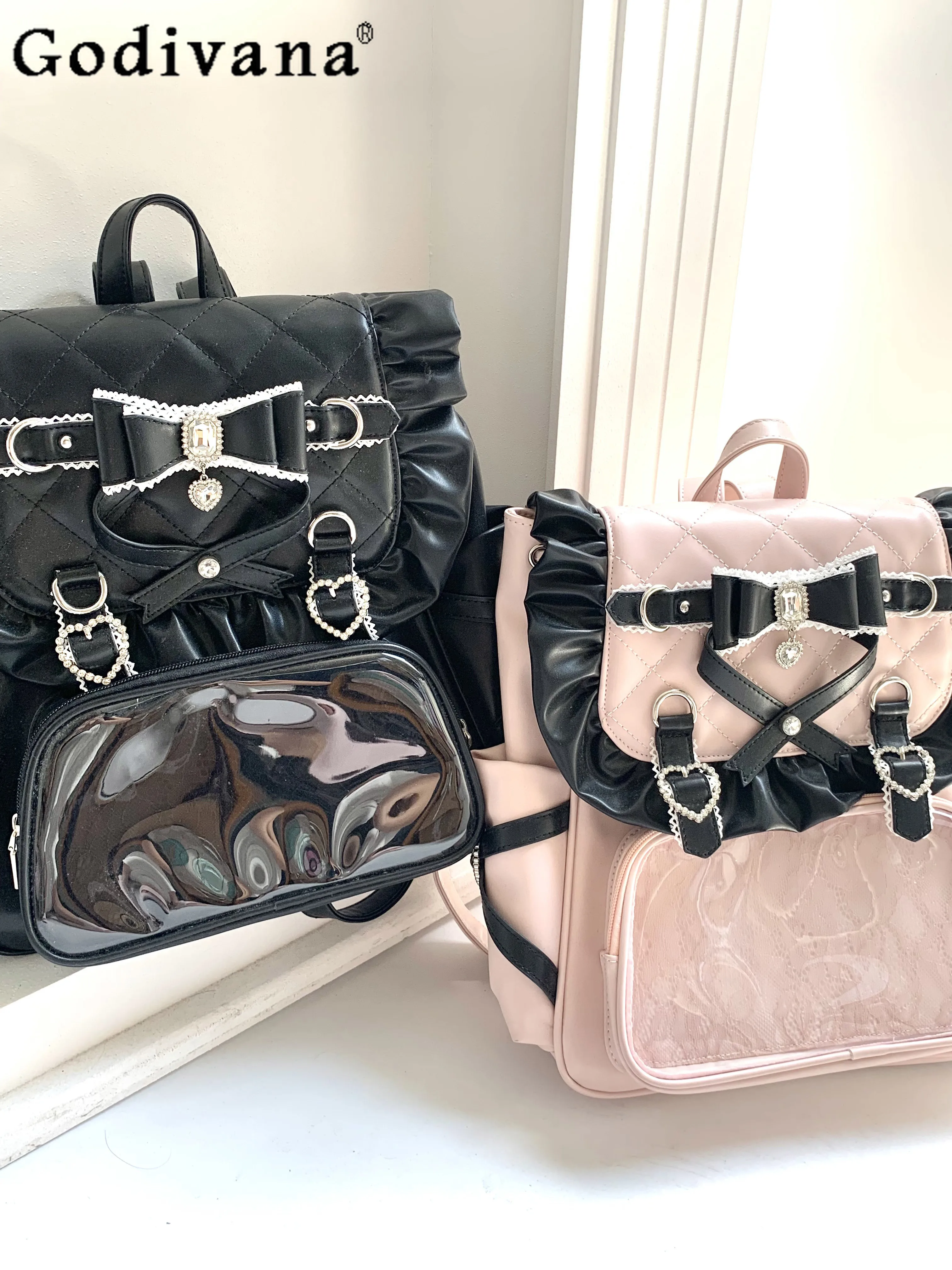 Japanese Original Y2K Subculture Sweet Cool Girl Lolita Pain Bag Bowknot Large Capacity Cute Student Casual Versatile Backpack
Japanese Original Y2K Subculture Sweet Cool Girl Lolita Pain Bag Bowknot Large Capacity Cute Student Casual Versatile Backpack