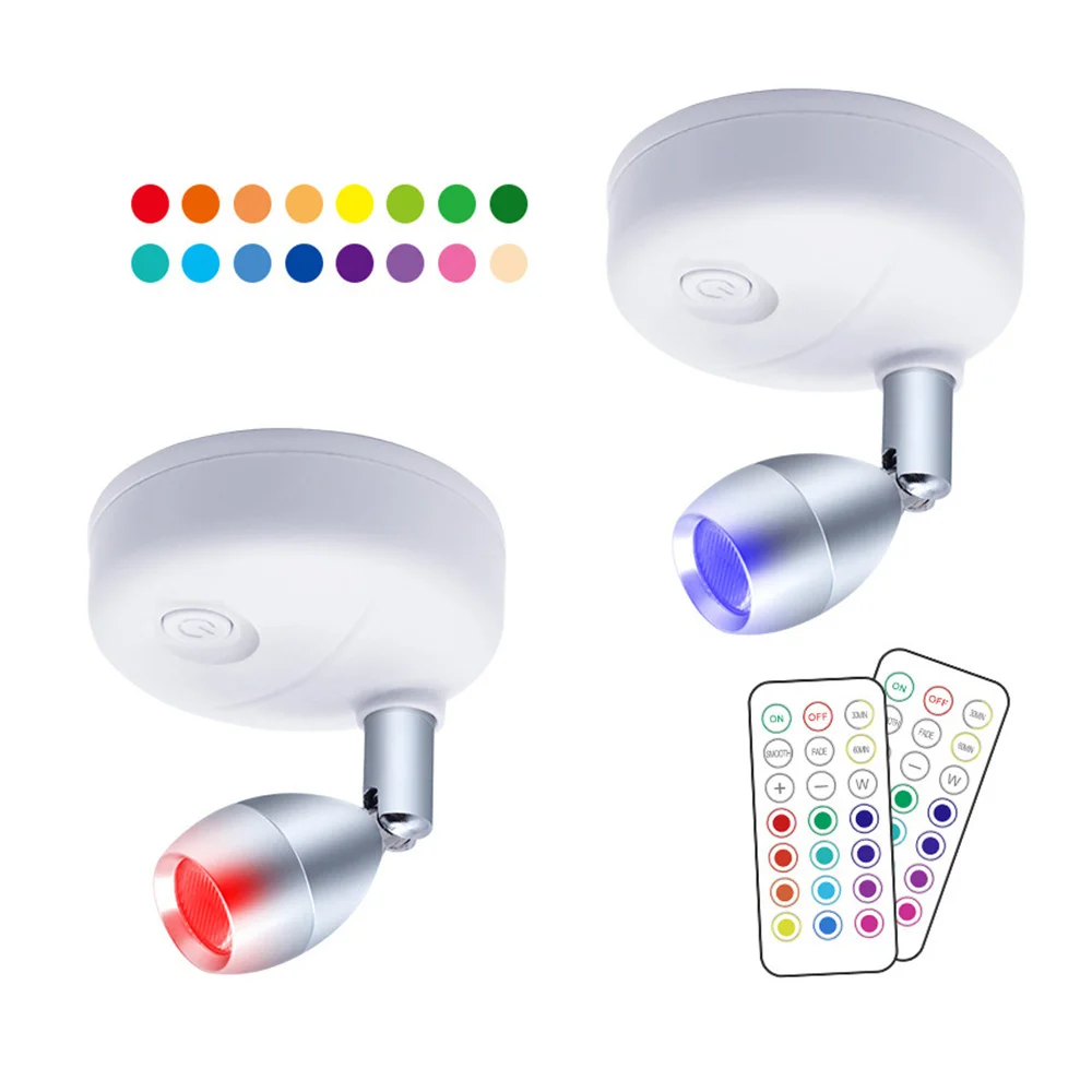 Wireless RGB Color Led Spotlight DC4.5V Battery Powered 360 Rotatable Wall Lamp & Remote Controller& Timer For Party,Birthday
Wireless RGB Color Led Spotlight DC4.5V Battery Powered 360 Rotatable Wall Lamp & Remote Controller& Timer For Party,Birthday