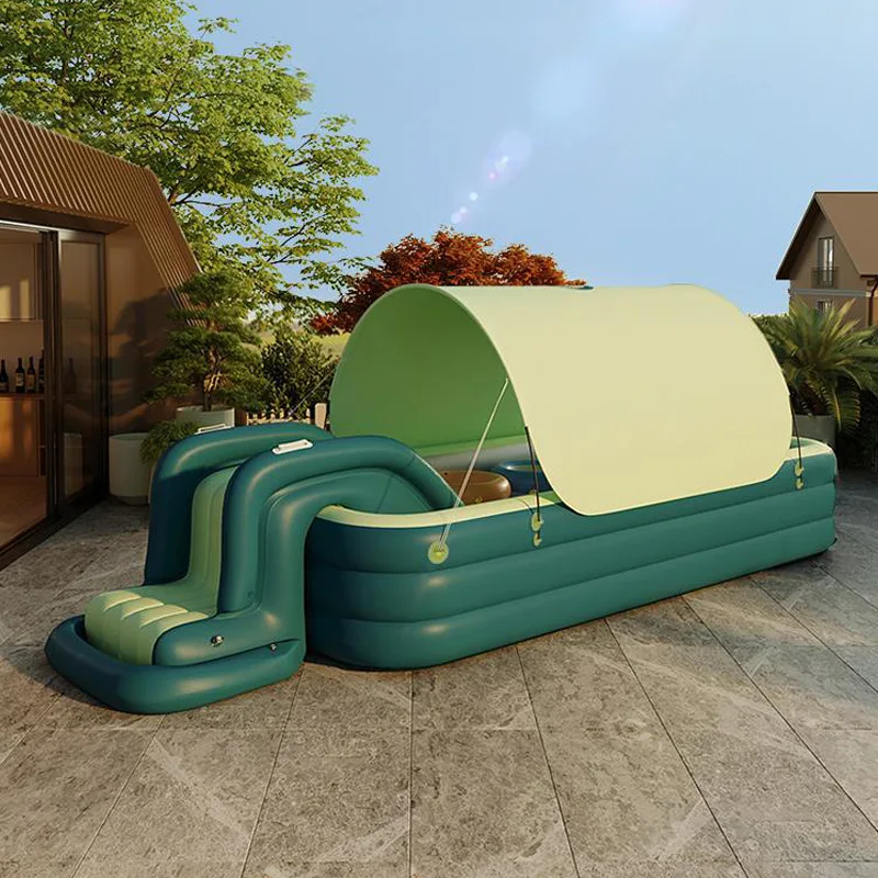 Household inflatable swimming pool with awning Children's outdoor summer sun protection swimming pool Baby with slide splashing
Household inflatable swimming pool with awning Children's outdoor summer sun protection swimming pool Baby with slide splashing
